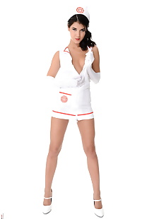  porn photos Sexy nurse undressing and spreading -, Lady Dee , brunette , teen  virtuagirl-hd