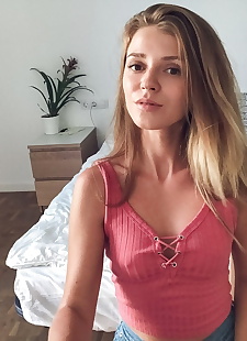russian porn photos Russian spinner Kalisy uses a selfie, brunette , teen 