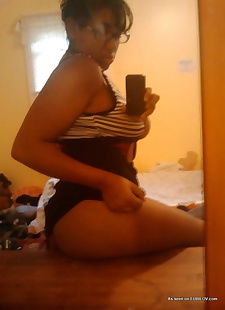  porn photos Naughty ebony gal showing off her, panties , blowjob  bedroom